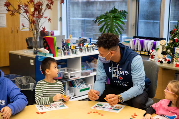 Irv Carter visited Holland Bloorview Children's Hospital in Toronto.